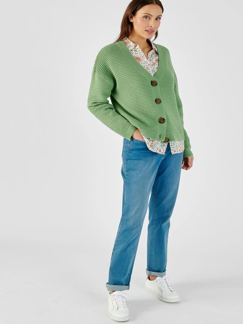 Gilet maille ottoman   Damart   Vert