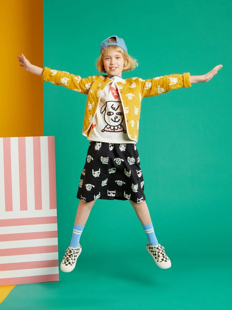 Veste en molleton matelassé X Little Bad Wolf   Jaune