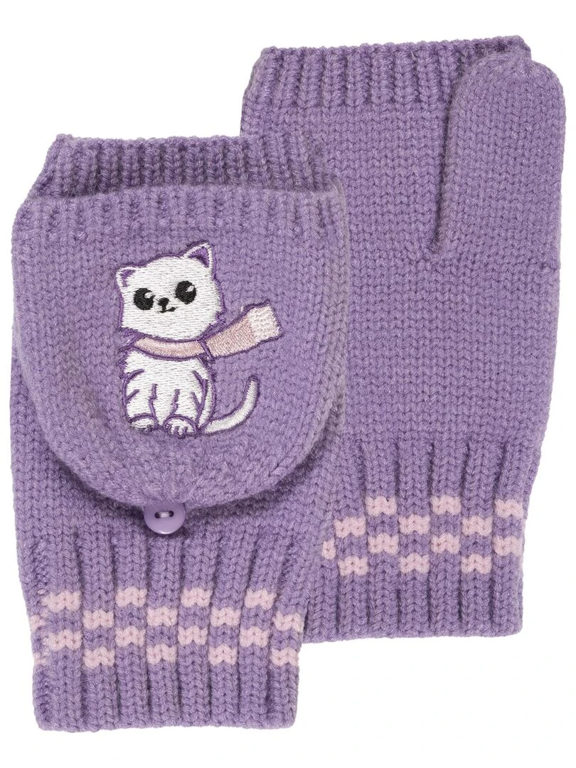 Mitaines moufles Enfant 6/8 ans Soft Touch Lavande Bleu lavande