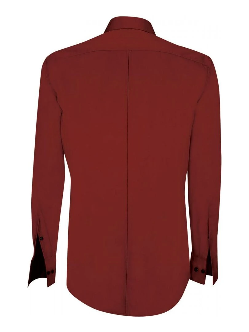 Chemise en popeline GIACOMO Bordeaux