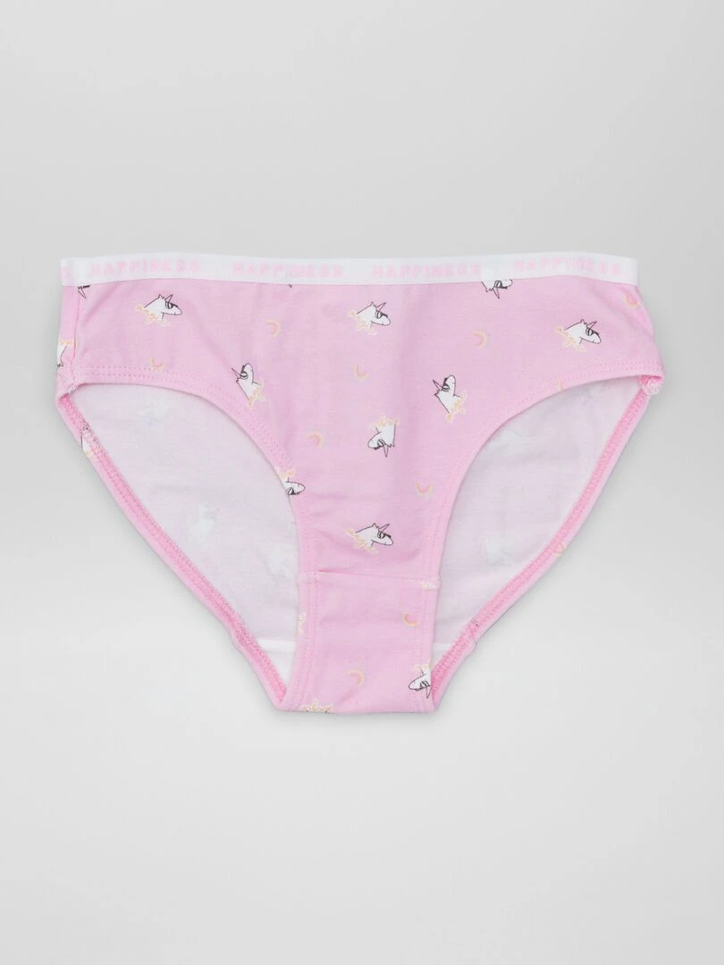 Lot de 4 culottes imprimées   Licorne