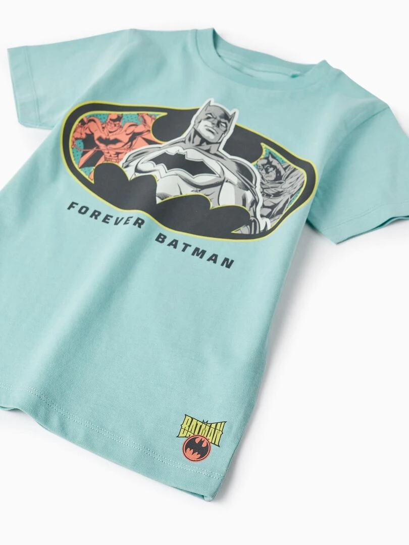 T shirt en coton pour garçon 'Batman' manches courtes   Bleu