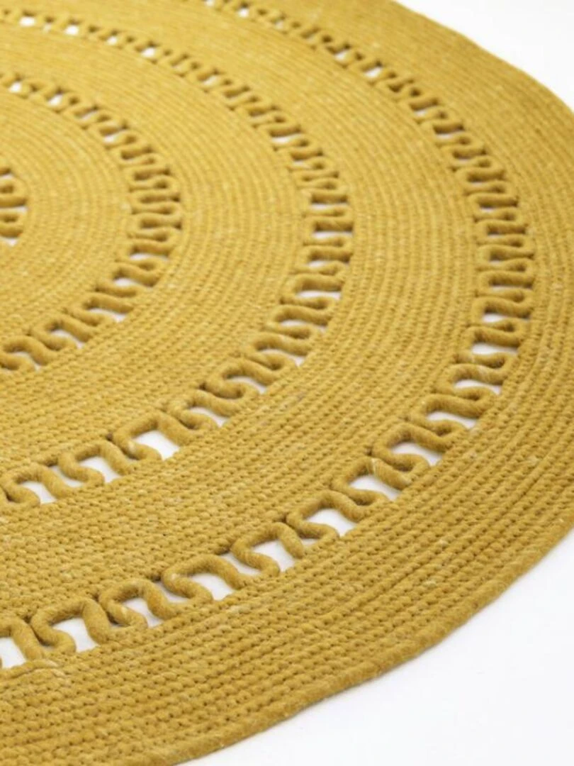 Tapis Rond Bibek Mangue (110 Cm)   Jaune