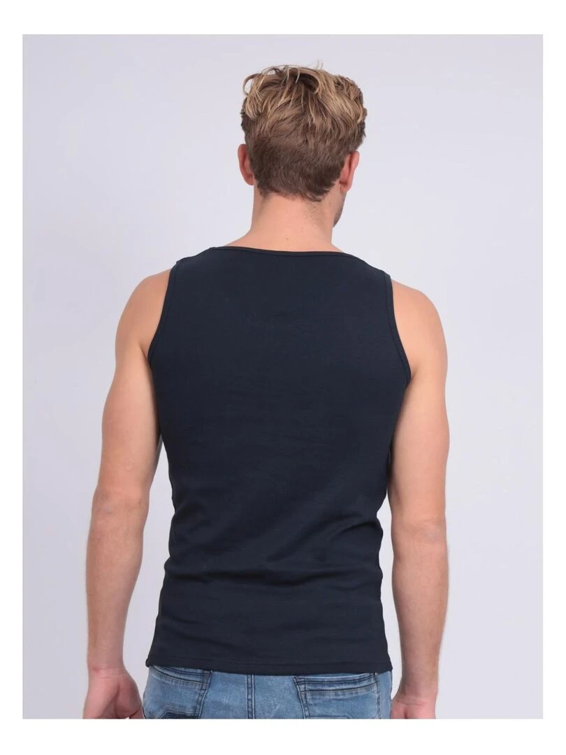 Débardeur pur coton organique WILL III   Bleu marine
