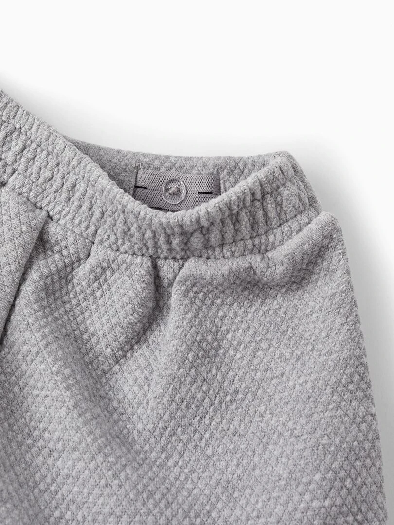 Short en maille avec nœud pour bébé fille   NOËL   Gris