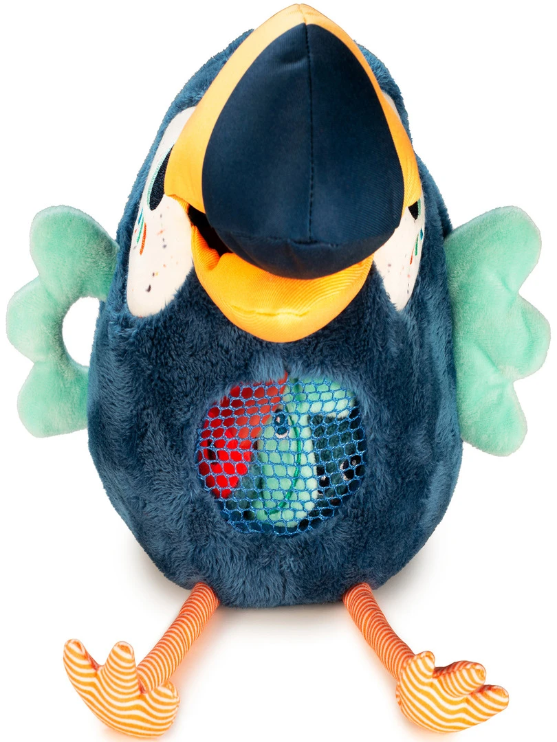 Peluche d'activités Pablo le toucan pique assiette   Bleu
