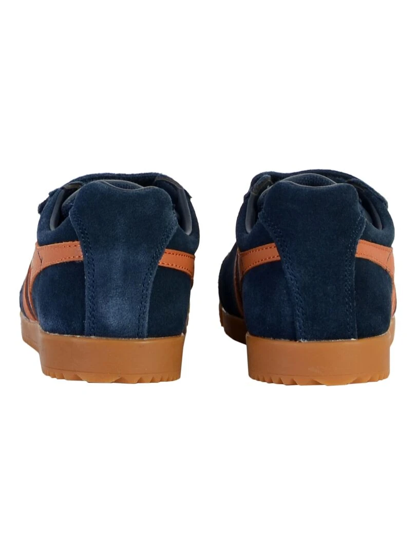 Basket Cuir Enfant Gola Barrier Strap   Bleu