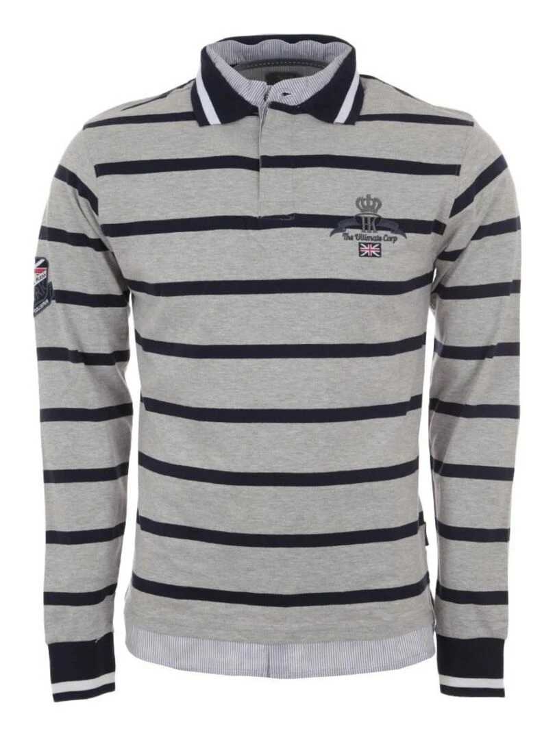 Polo manches longues homme CALAORI HARRY KAYN Gris