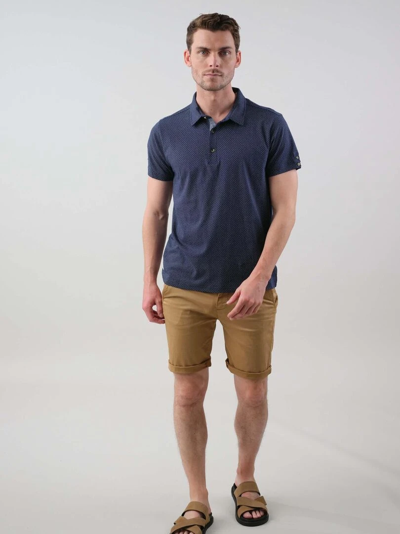 Polo homme en jersey 'Deeluxe' Bleu marine