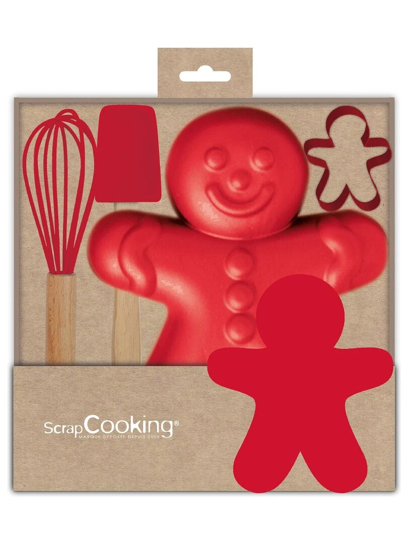 Coffret d'ustensiles pâtisserie Noël pour enfants Pain d'épices N/A