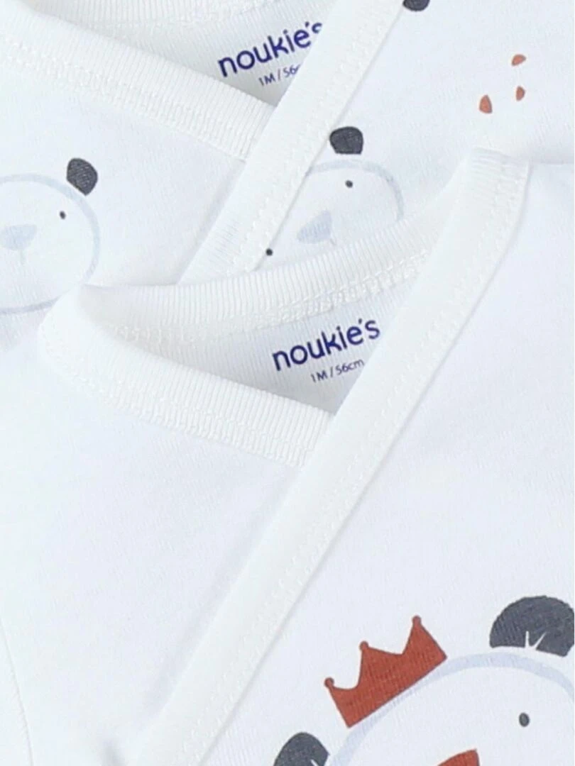 Set de 2 bodies ours en coton    Noukie's   Blanc