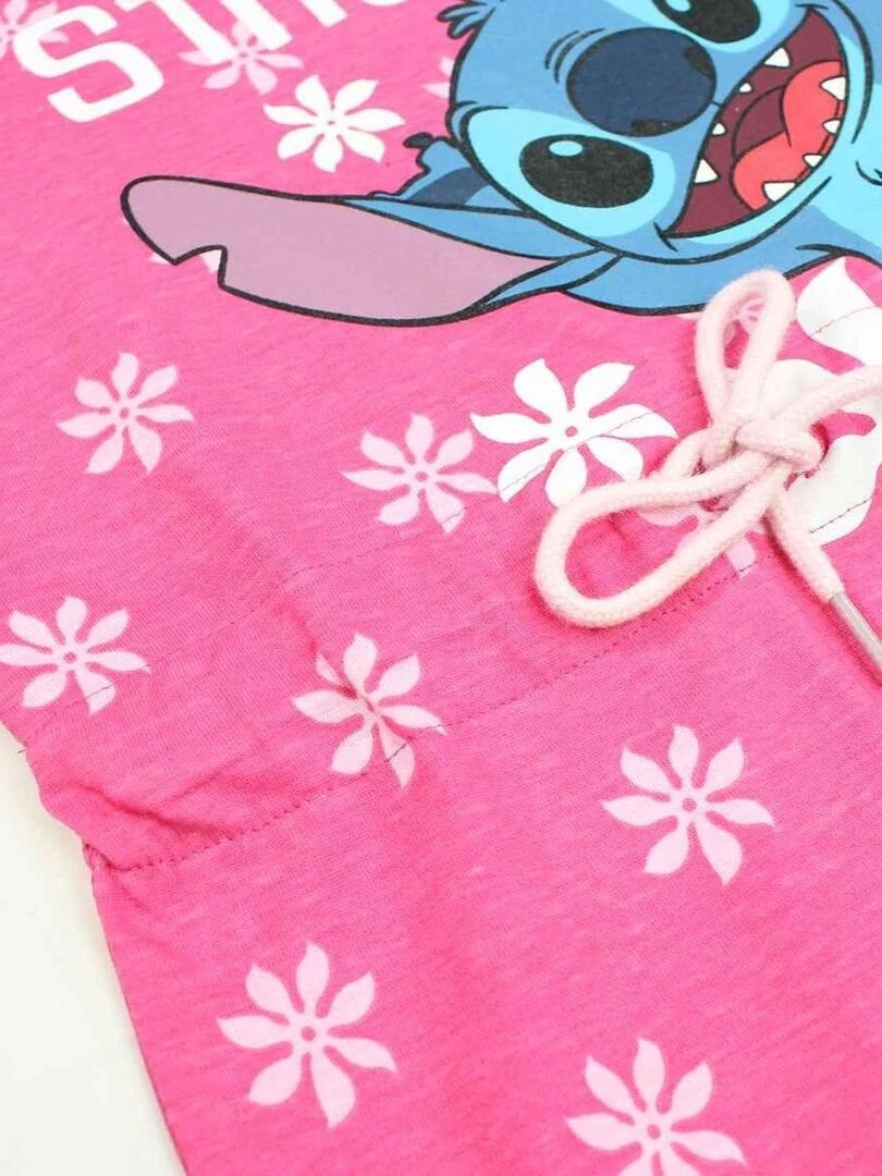 Disney   Robe fille imprimé Lilo Et Stitch en coton   Rose fushia