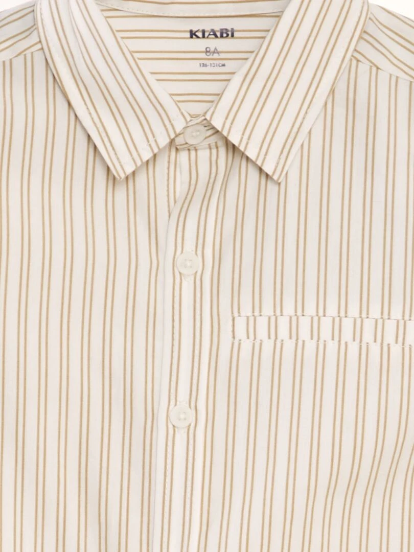 Chemise à manches courtes Beige