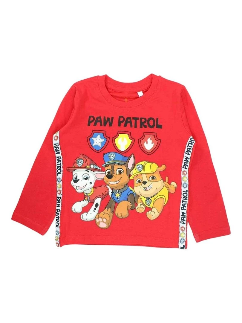La Pat' Patrouille T shirt garçon imprimé La Pat' Patrouille en coton Rouge