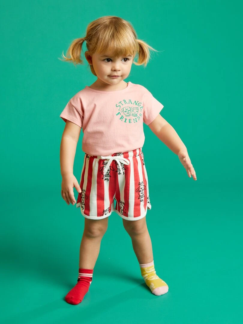 T shirt en coton X Little Bad Wolf   Rose