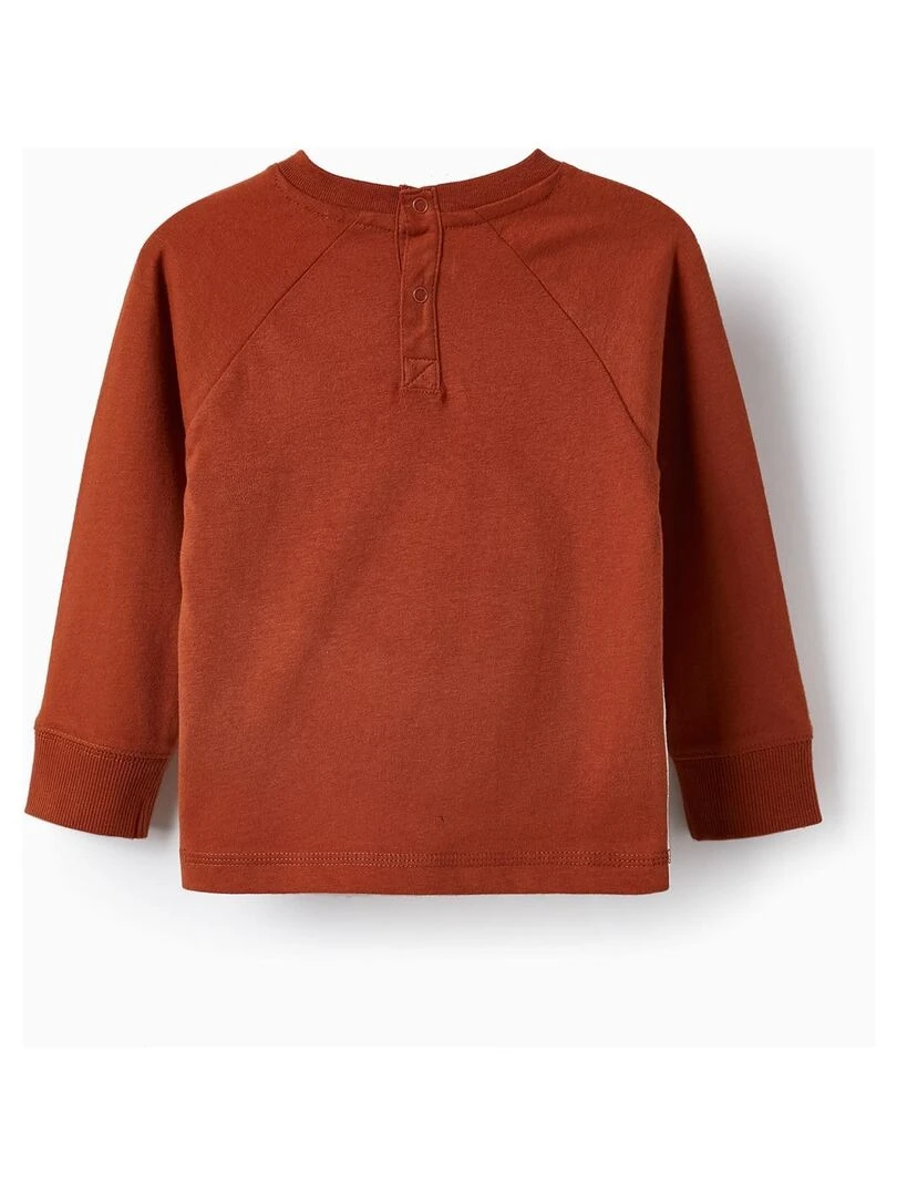 Cotton T Shirt for Baby Boys manches longues ACE CLUBS Orange clémentine