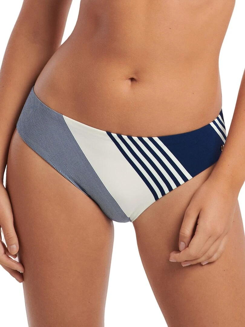 Bas maillot slip de bain taille haute Quinby Bleu