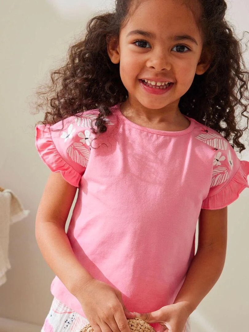 T shirt enfant Caraïbes   Rose