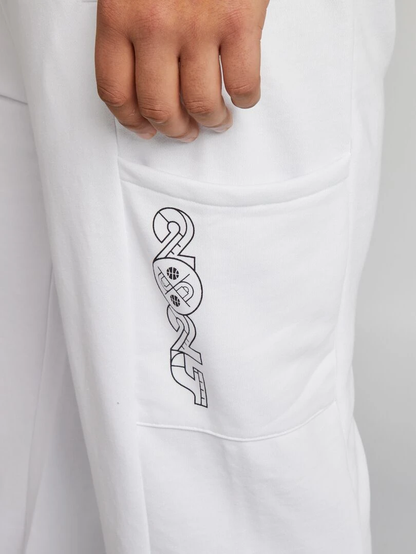 Pantalon jogging   Paris 2024   Blanc