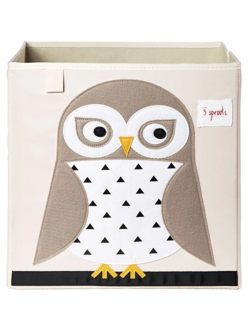 Cube de rangement Chouette (33 5 x 33 5 cm) Gris