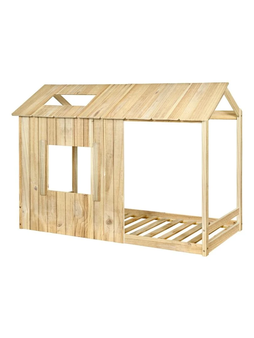 Lit cabane avec matelas Koh AKITEN RETAIL Marron