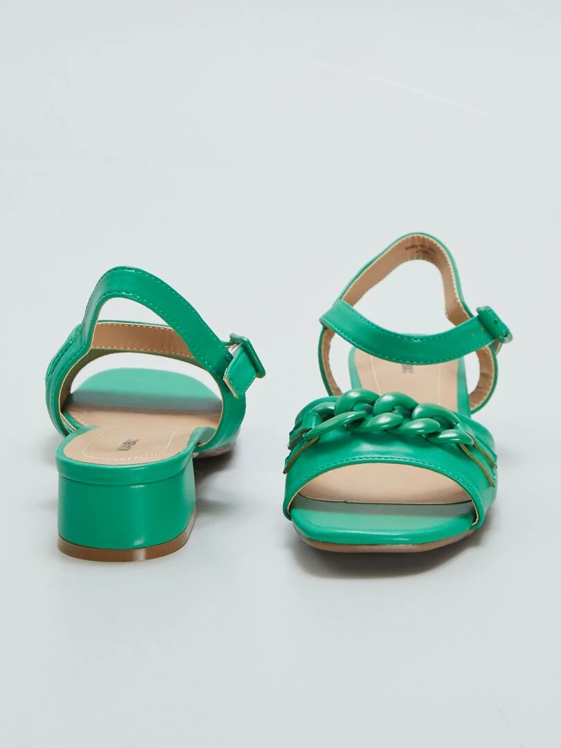 Sandales à talon   Vert