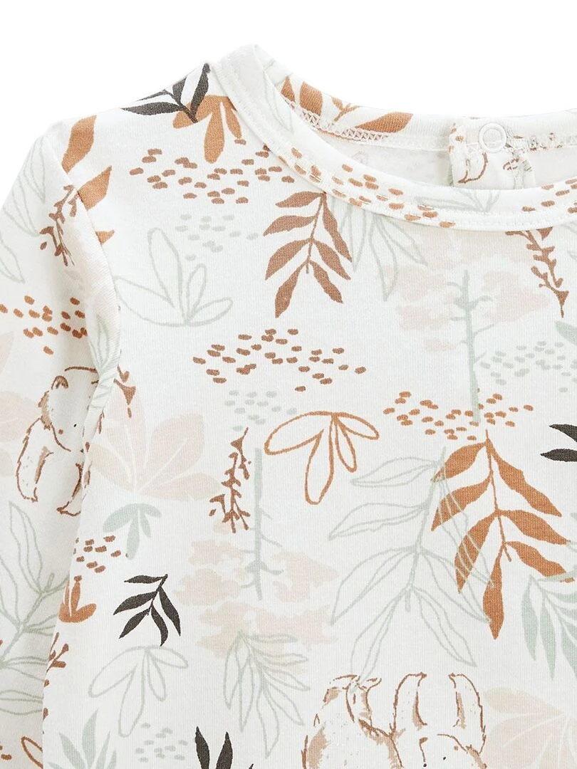 Lot de 2 t shirts bébé manches longues Malo   Ecru