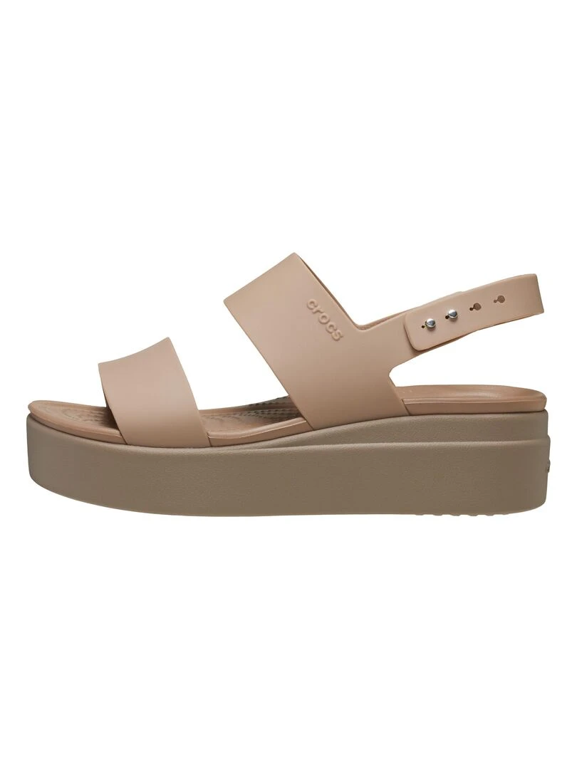 Sandales à bride Crocs Brooklyn low wedge Marron
