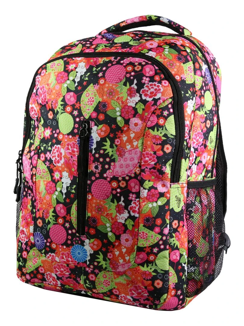 BAGTROTTER Set de sac à dos sac gym et trousse Bagtrotter Multicolore Fleurs japonaises Multicolore
