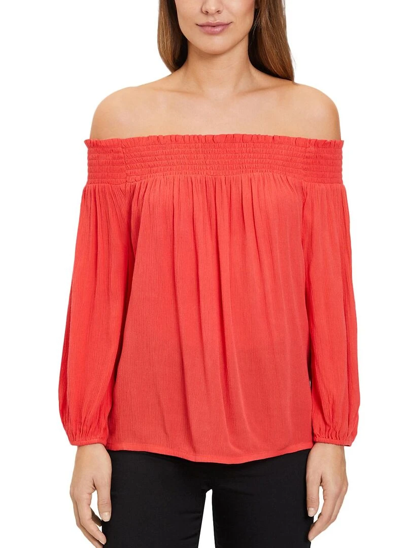 Top épaules nues Summer Kapsel   Rouge