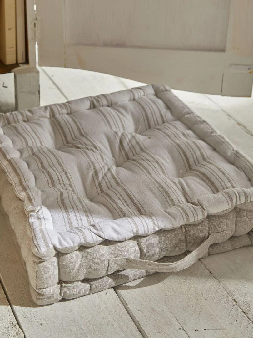 Coussin de sol imprimé 'CHARME' 'TODAY'   Beige