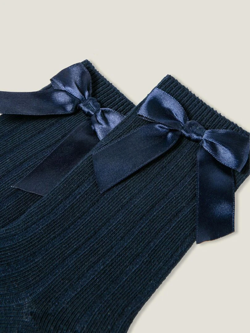 Chaussettes Hautes pour Bebé Fille ESSENTIALS LINE Bleu nuit