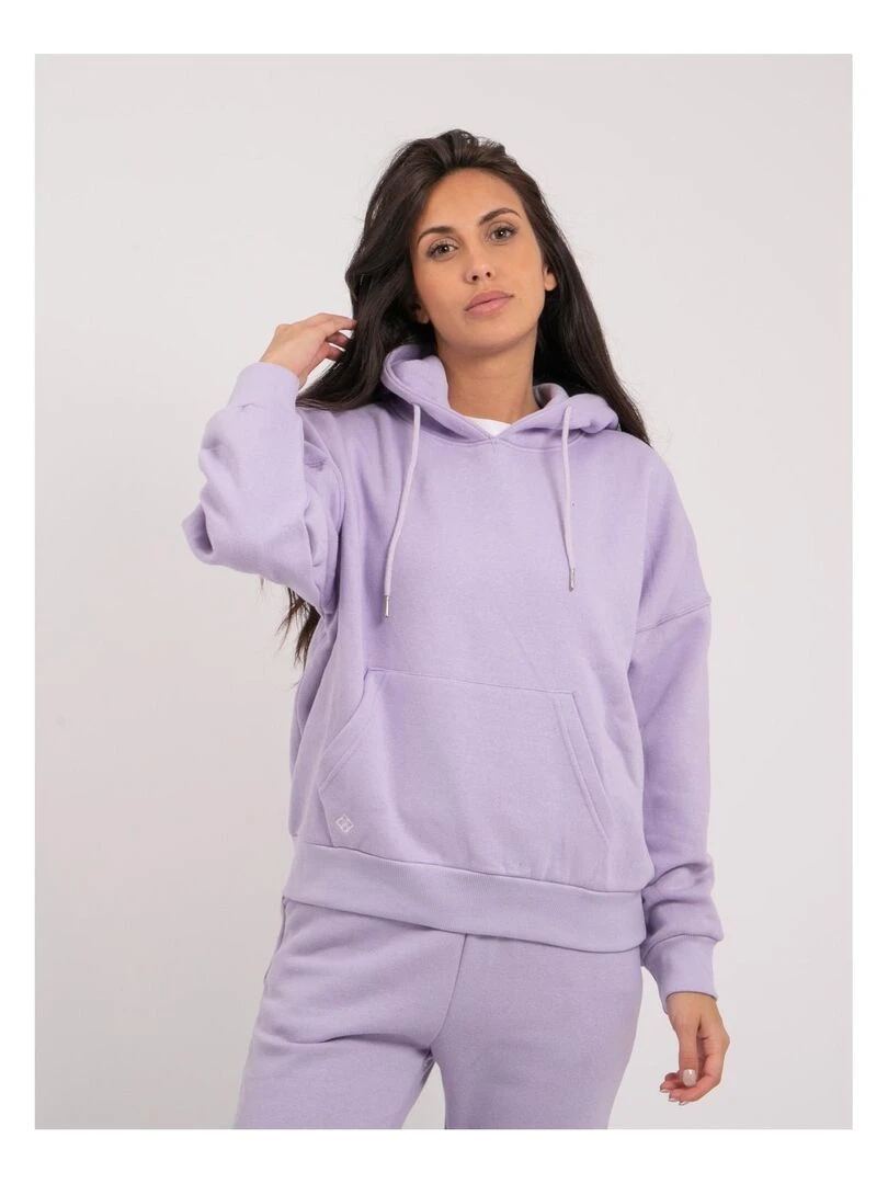 Sweatshirt capuche YLONA Violet clair