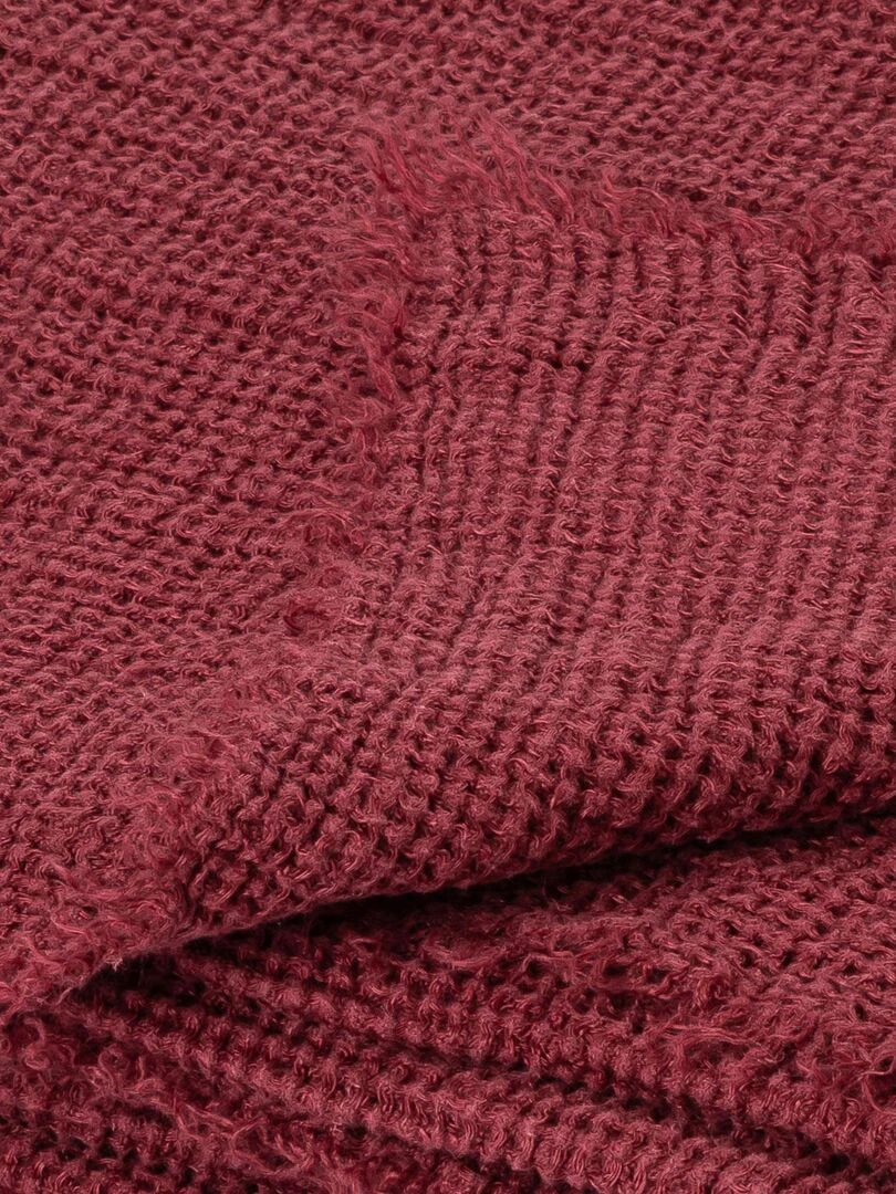 Plaid en 100% lin Jade Rouge