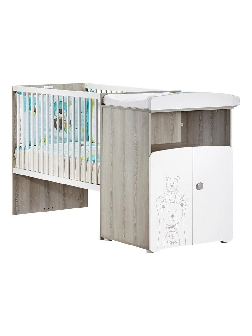 Lit combiné TEDDY BABYPRICE Blanc