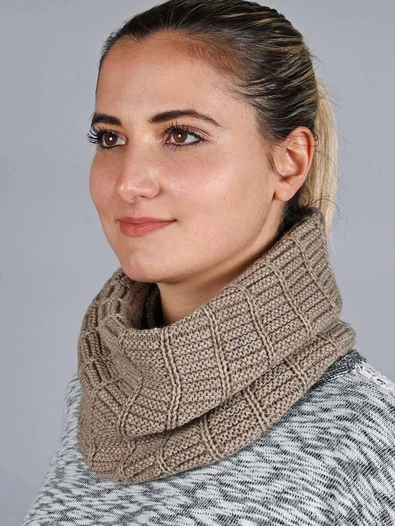 Snood Komin Made in UE Marron