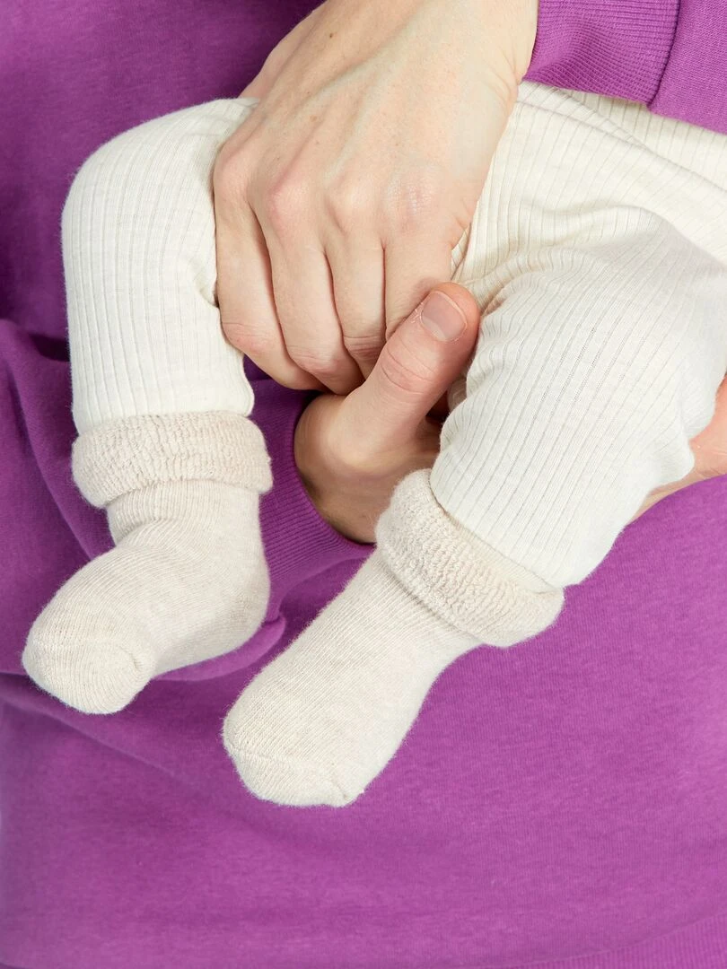 Lot 3 paires de chaussettes BEIGE_SET