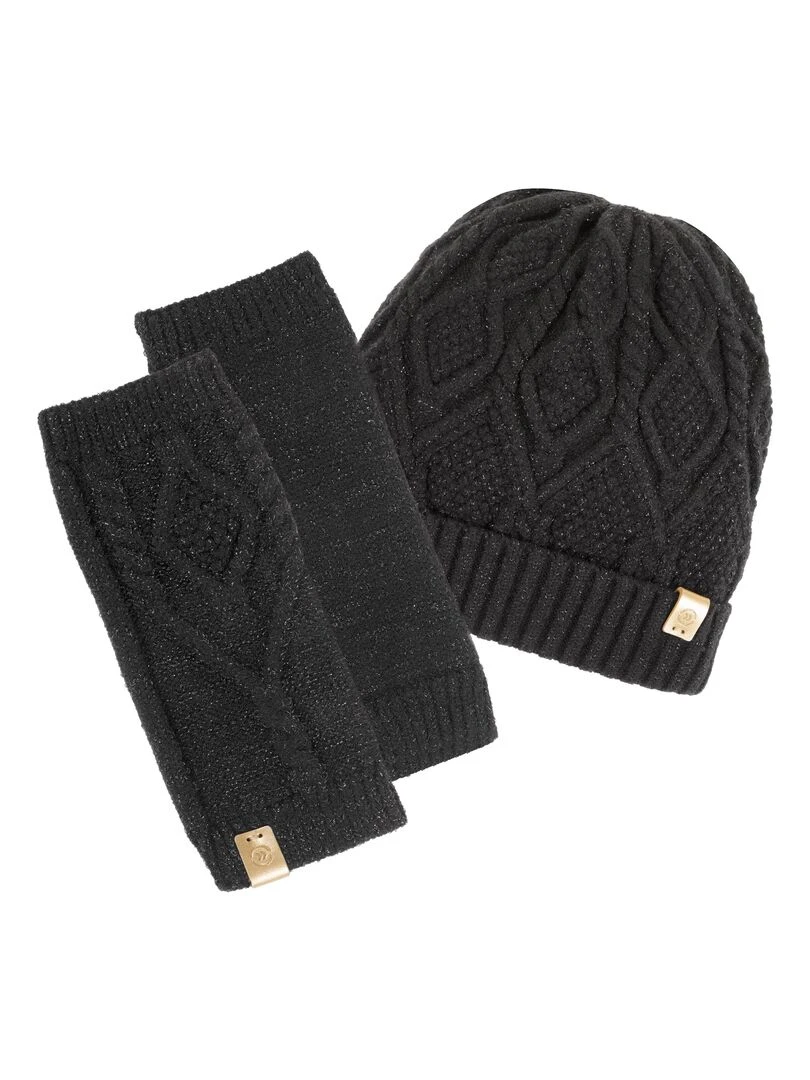 Mitaines Femme Maille Soft Touch lurex Noir Noir