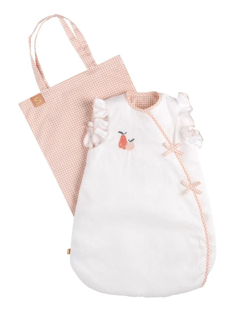 Gigoteuse naissance 0/1 mois en Lin   SAUTHON   Blanc