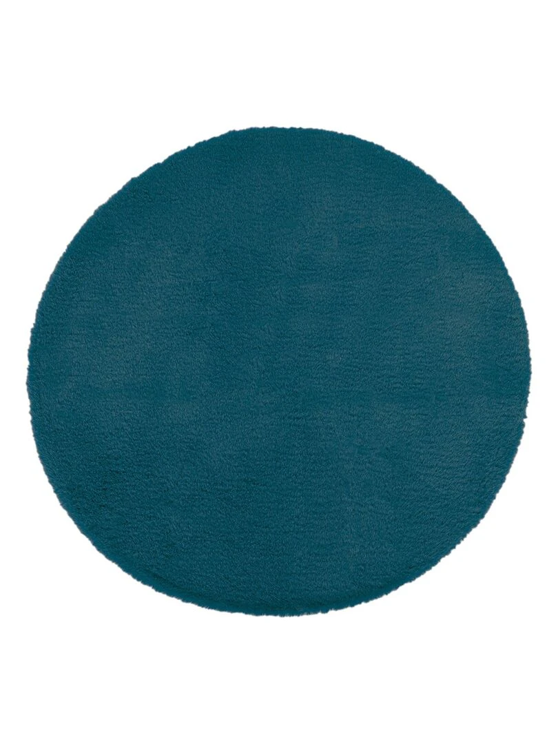Tapis fausse fourrure extra doux CA 80 cm Bleu