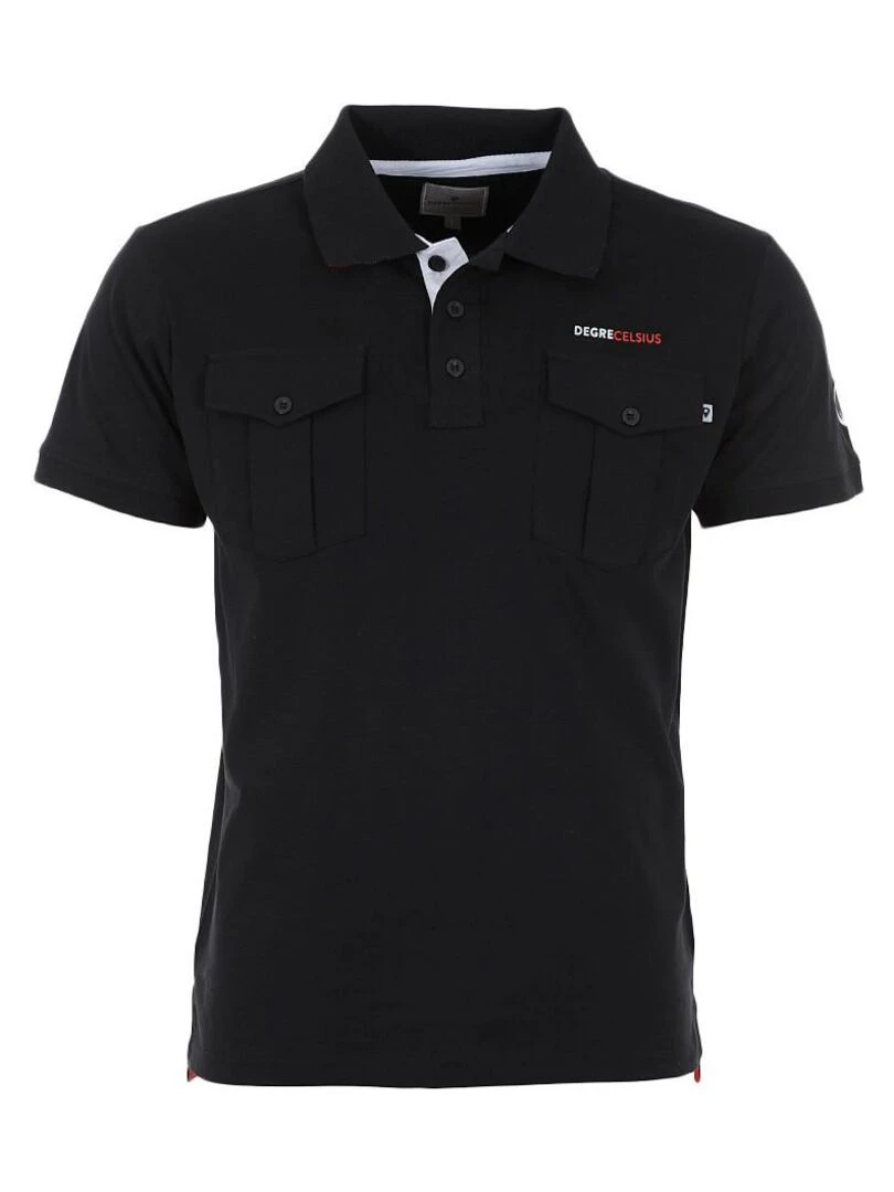 Polo manches courtes homme COCHE DEGRE CELSIUS Noir Noir