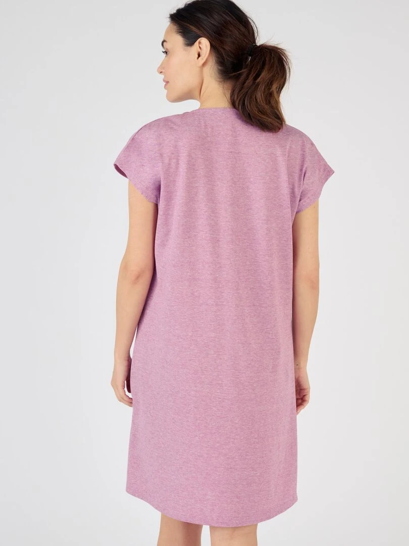 Chemise de nuit détails tressés maille jersey recyclée* Climatyl   Damart   Violet