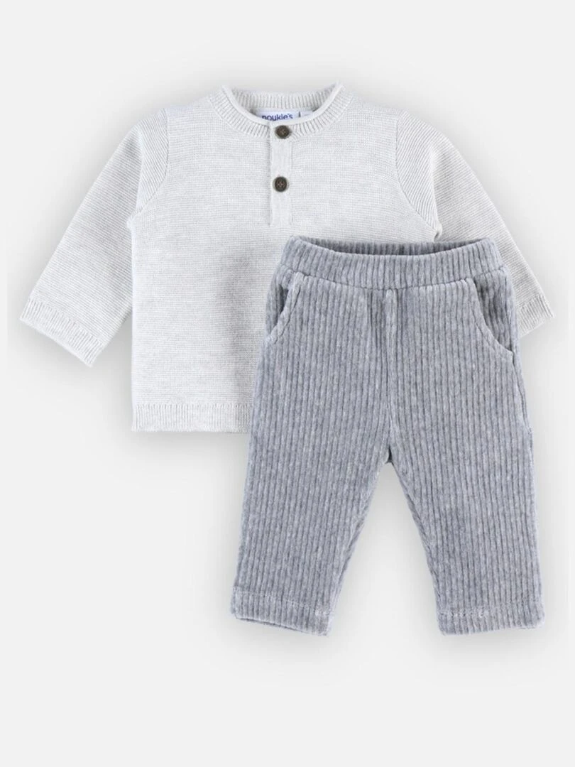 Set pull + jogging cérémonie beige/gris Noukie's Gris