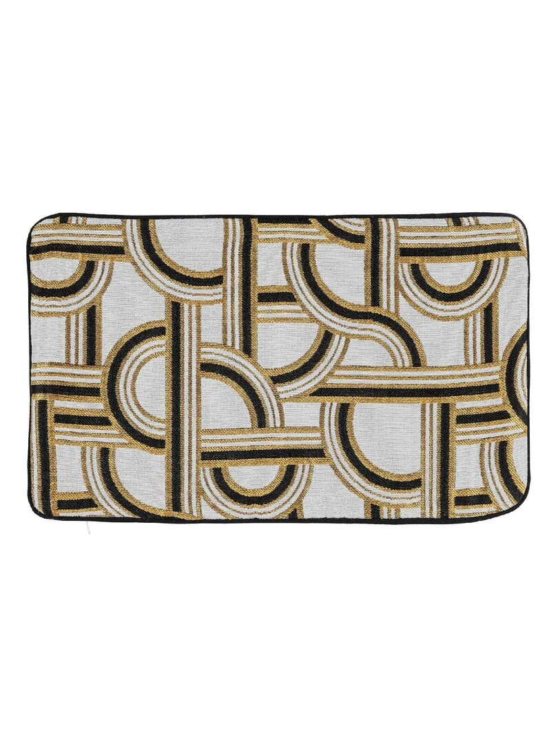 Housse de coussin aux couleurs de l’Orient Express. Noir