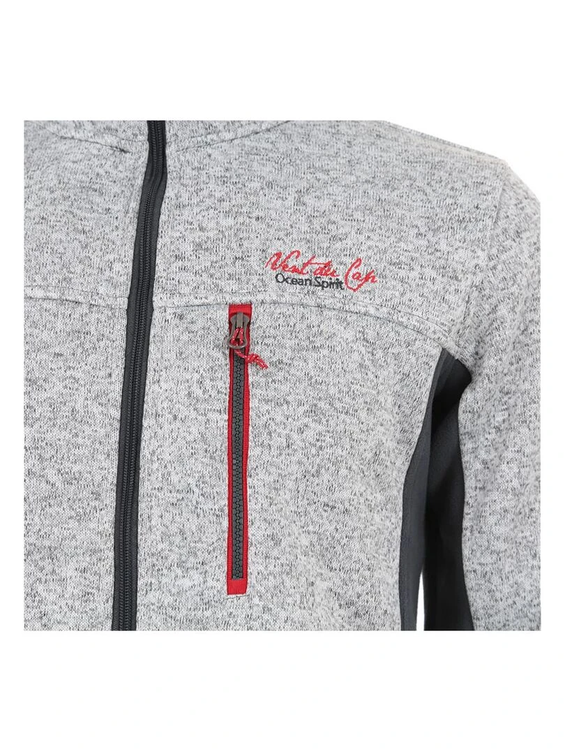 Blouson polaire homme CALASKA   VENT DU CAP   Gris clair