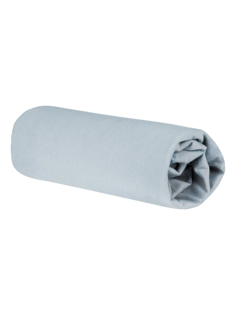 ROBA Drap Housse Extensible "Lil Planet" pour Matelas de Berceau 40x90 cm à 45x90 cm   Bleu Ciel   Bleu clair