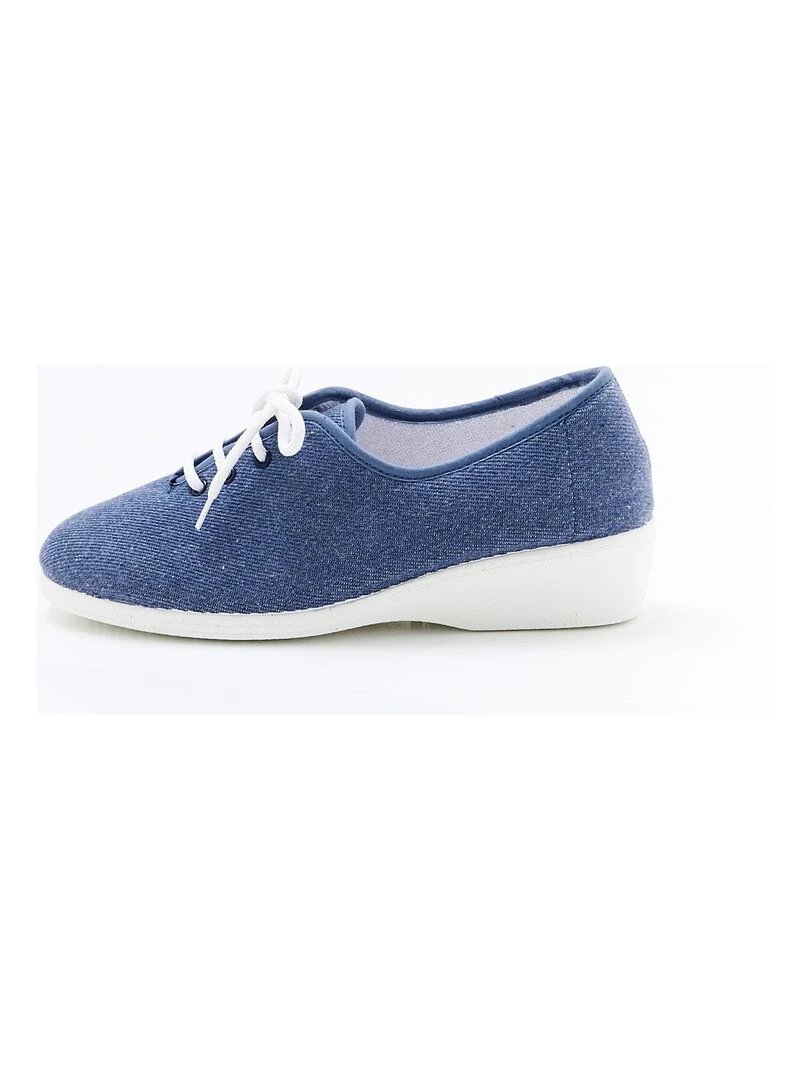 Derbies à lacets en toile Damart Bleu
