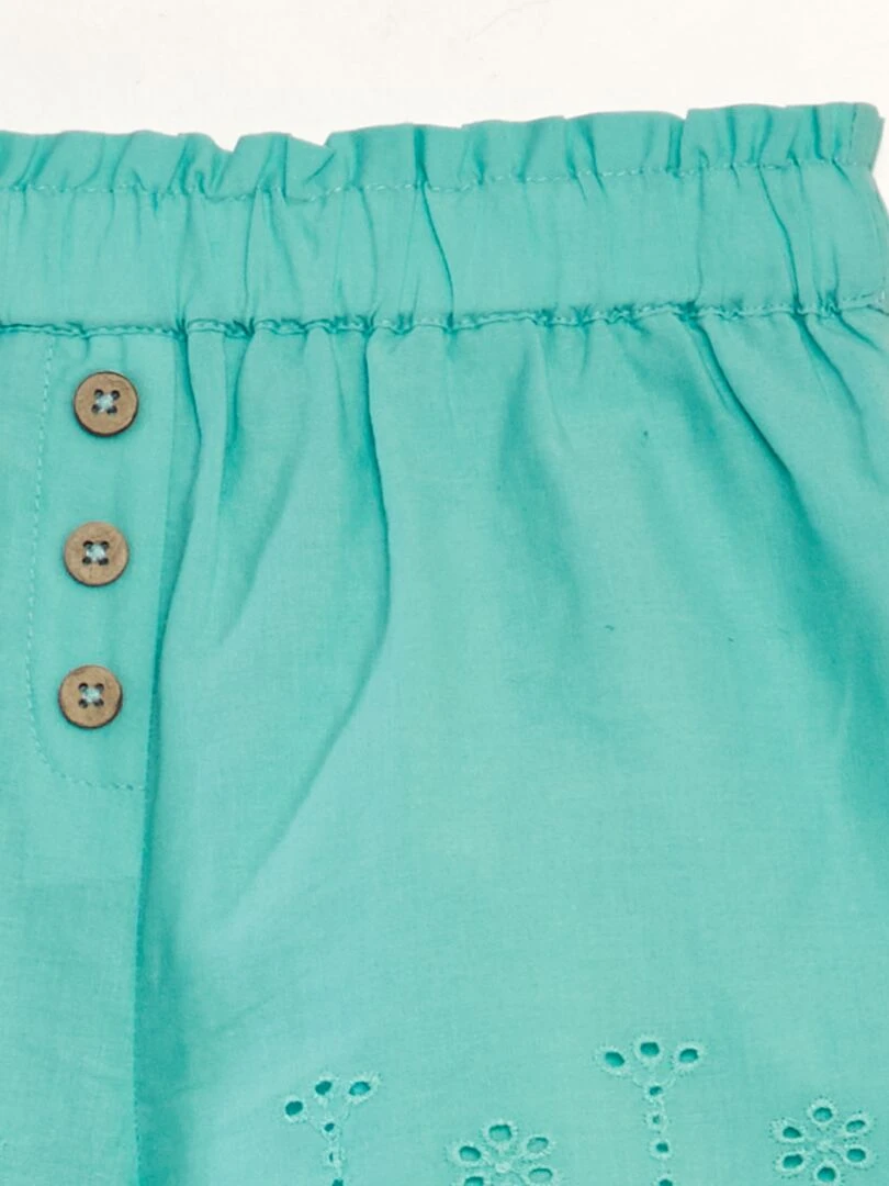 Short en voile coton   Bleu