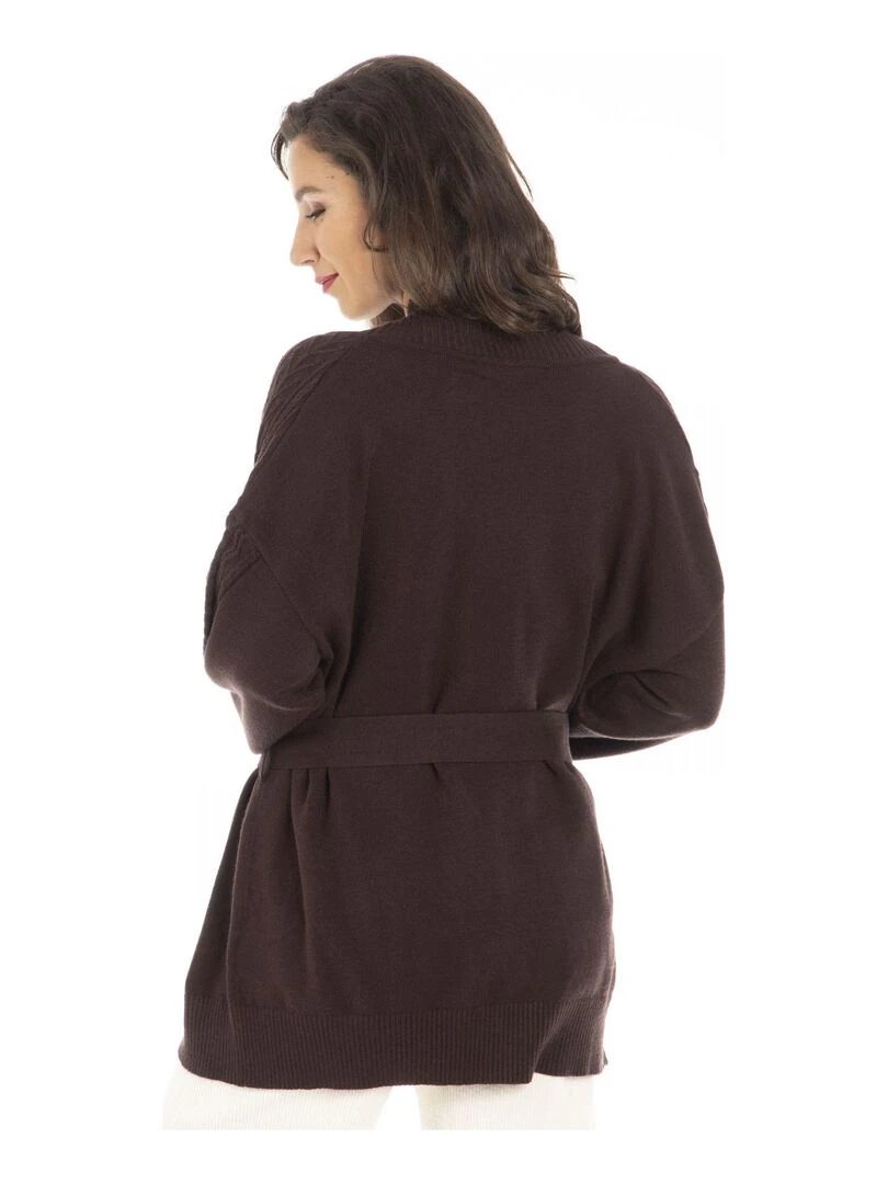 Gérard Pasquier   Gilet chale PIA   Marron