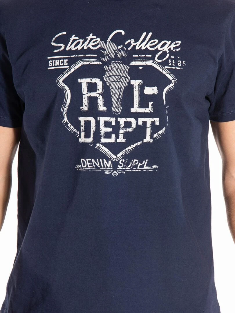 T shirt style College imprimé WALDO 'Rica Lewis'   Bleu